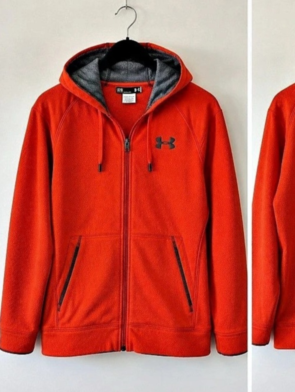 Under Armour Men’s LG Orange Full-Zip Hoodie Jackety